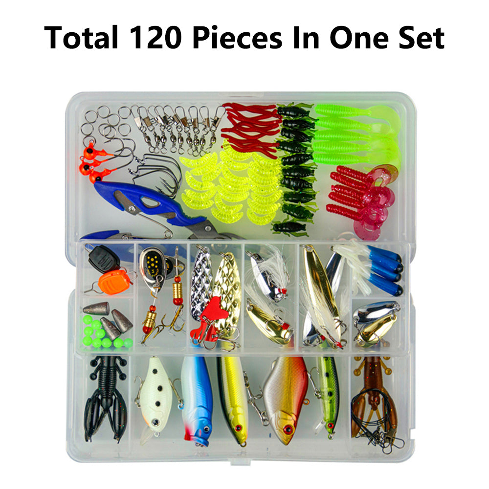BE-TOOL Fishing Lures Accessories Set Fishing Bait Set Fishing Tackle Kits Suitable for Rivers and Seas