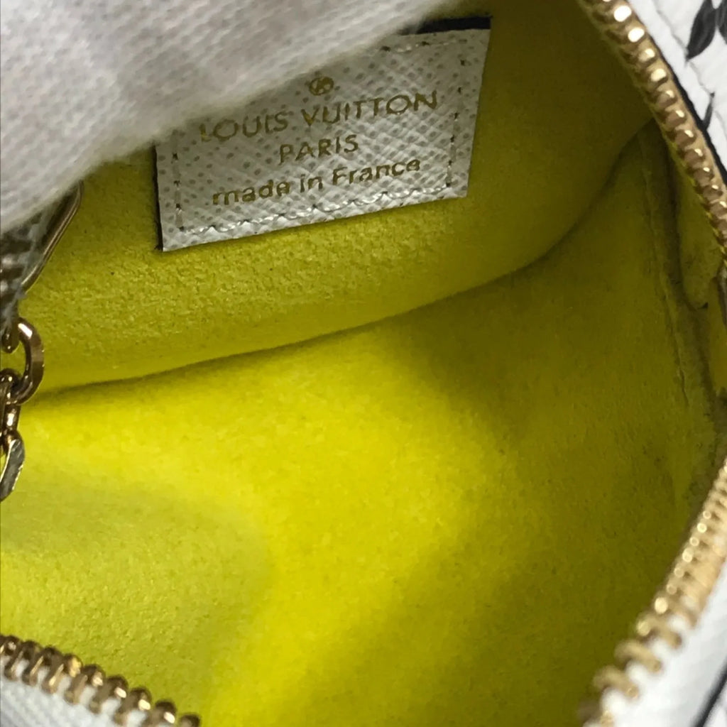 Pre-Owned LOUIS VUITTON M67669 Monogram Giant Portomone Cube Accessory Pouch Canvas Women's White/Multicolor (Good)