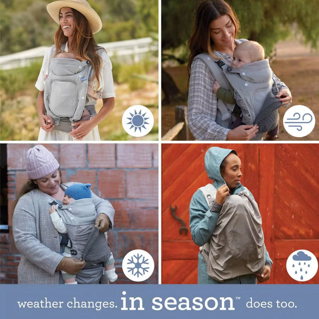 Infantino in-Season-5 Layer Ergonomic Baby Carrier, 4-Position, 8-40lb, Unisex, Gray