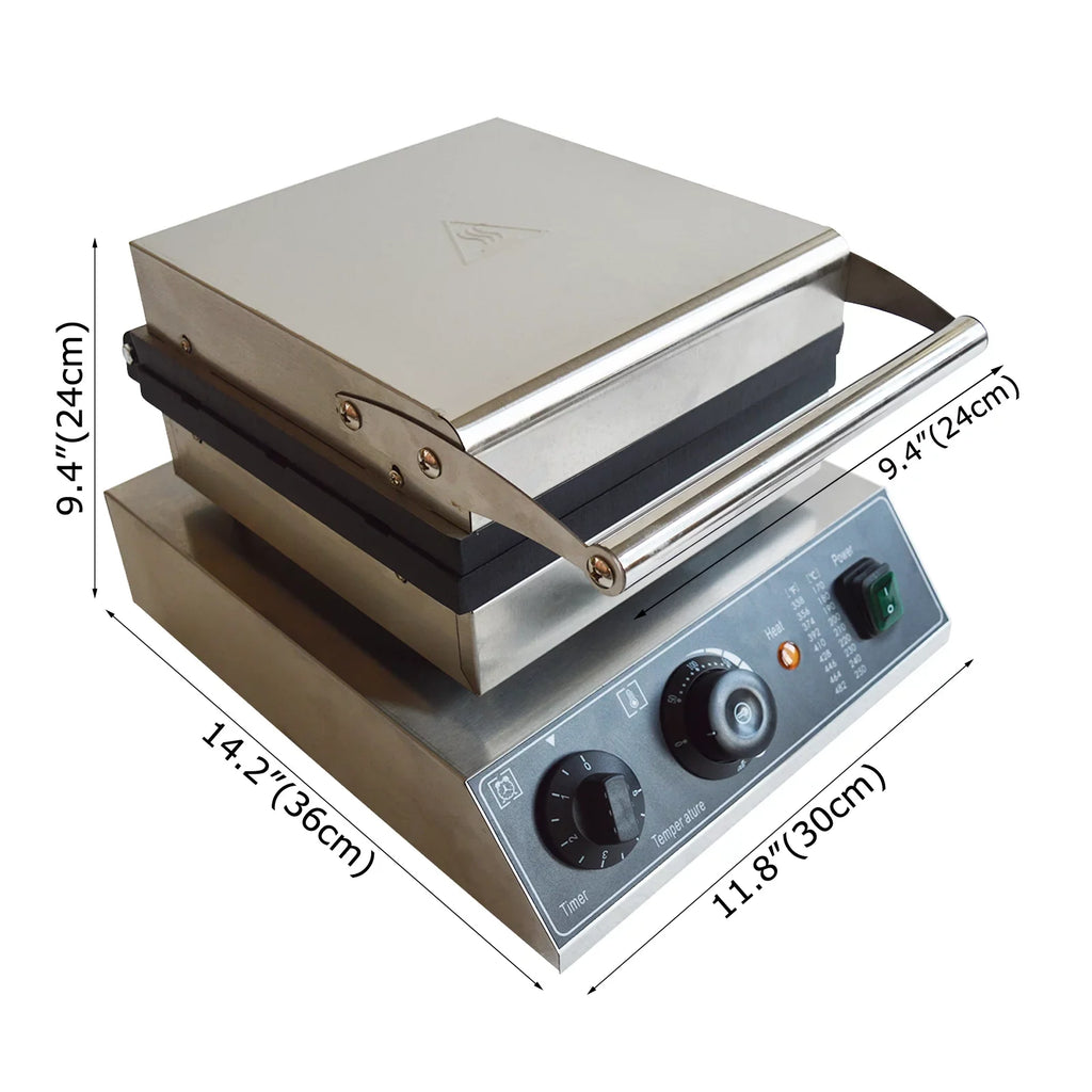 INTSUPERMAI Electric Six Grid Waffle Oven Machine Commercial 6Pcs Keli Grid Scones Nonstick Baking Machine