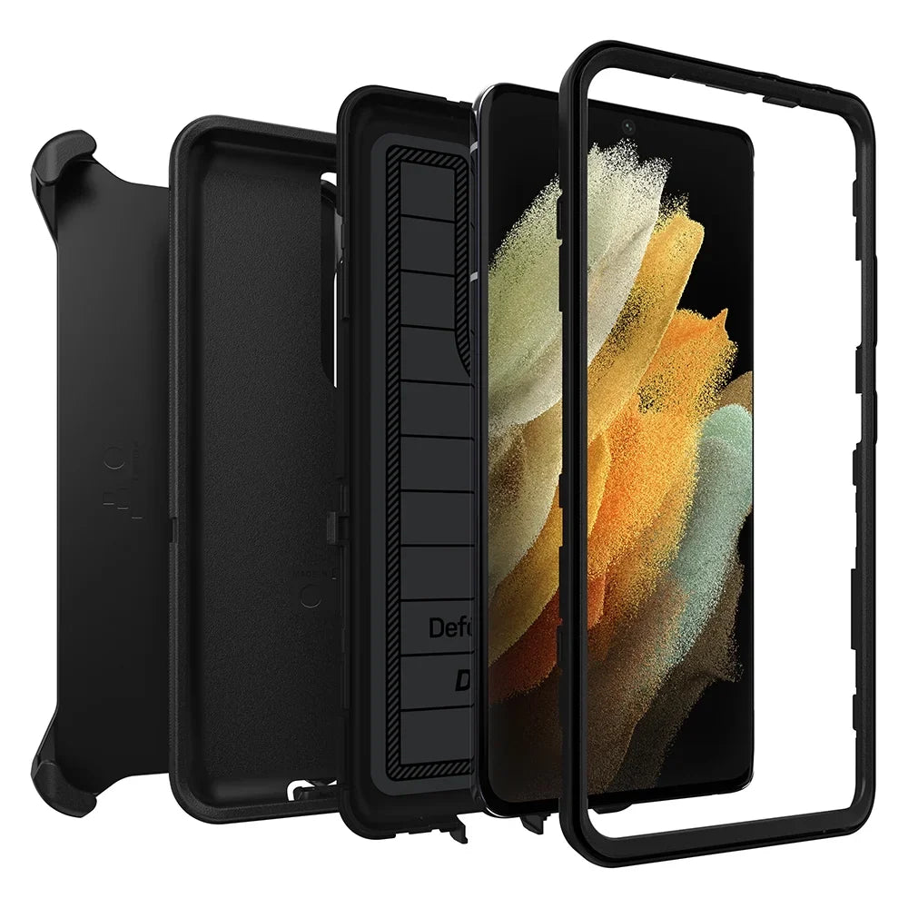 OtterBox Defender Series Pro Phone Case for Samsung Galaxy S21 Ultra 5G – Black
