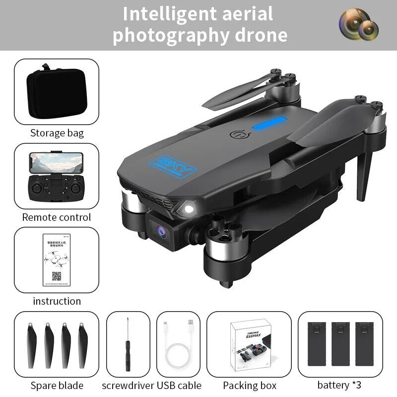 JahyShow AirMaster E88Max - 4K HD Camera RC Drone - WiFi FPV, Foldable Quadcopter, Long Range
