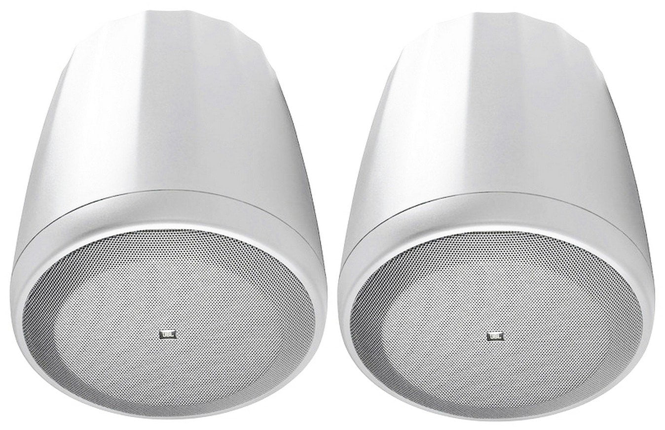 6-Zone Amp+4 JBL White Pendant+8 Slim Black Wall Speakers 4 Restaurant/Bar/Cafe
