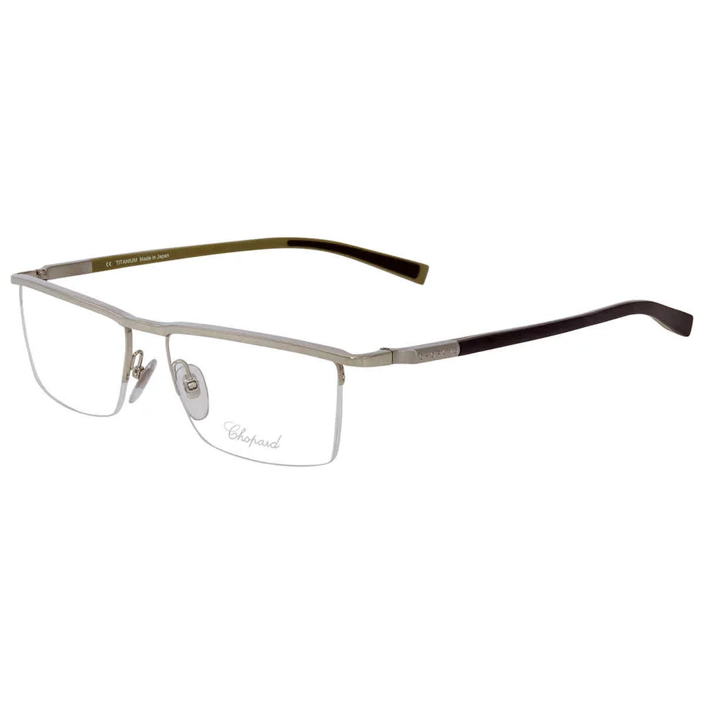 Chopard Men's Silver Tone Square Eyeglass Frames VCHA06579X56