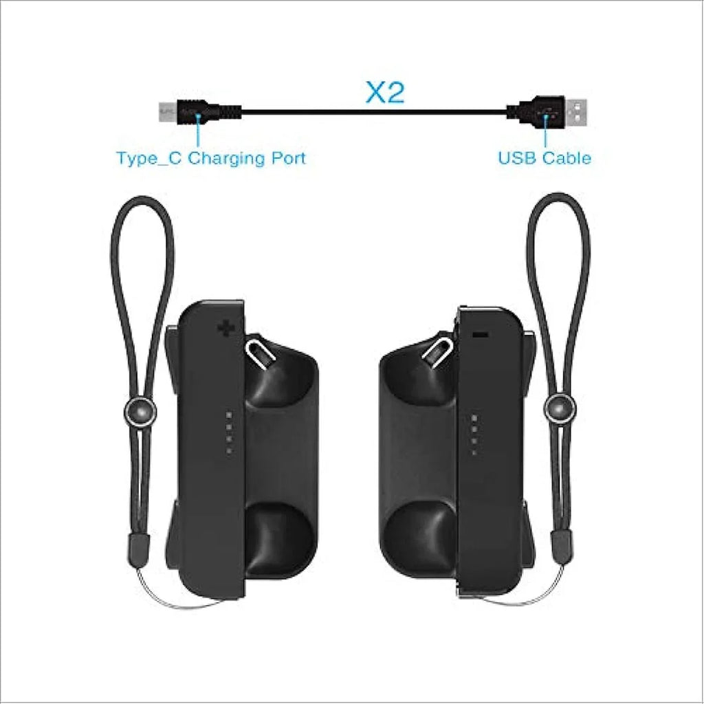 Mini Charging Grip with Strap for Switch Joy-Con Controller