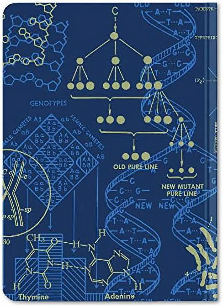 Genetics & DNA Notebook. (Mini Hardcover, Dot Grid Pages, 100% Recycled)
