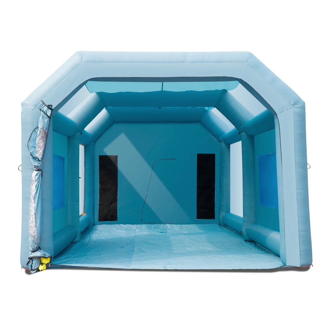 Air-filled Finish Room 26x15x11ft Air-filled Spray Room Car Finish Covering with 750W+950W Filter System Blower