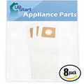 24 Replacement Riccar R800 Vacuum Bags - Compatible Riccar Type U, U-3, U-6 Vacuum Bags (8-Pack, 3 Bags Per Pack)