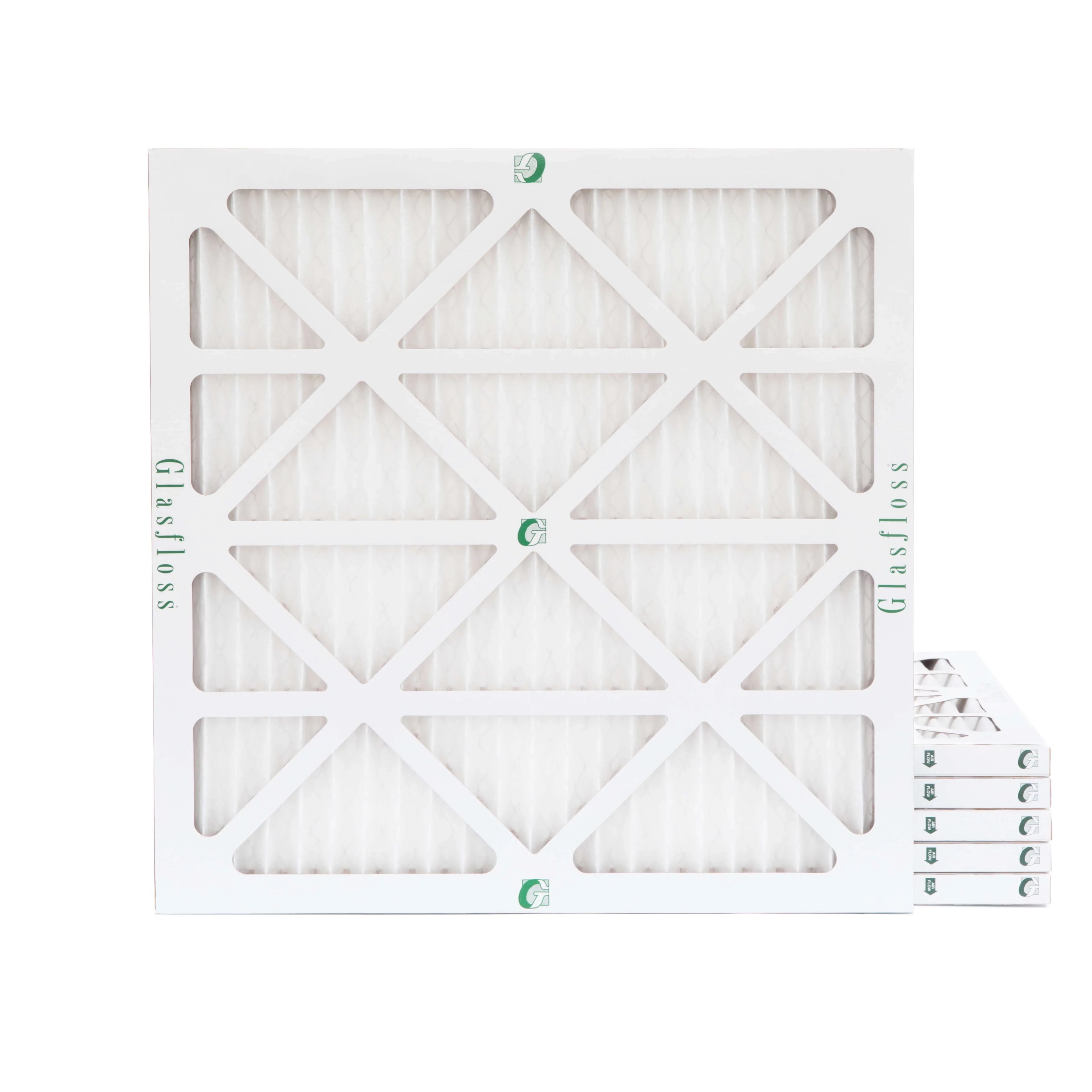 6 Pack of 12x12x1 MERV 13 Pleated Air Filters by Glasfloss. Actual Size: 11-1/2 x 11-1/2 x 7/8