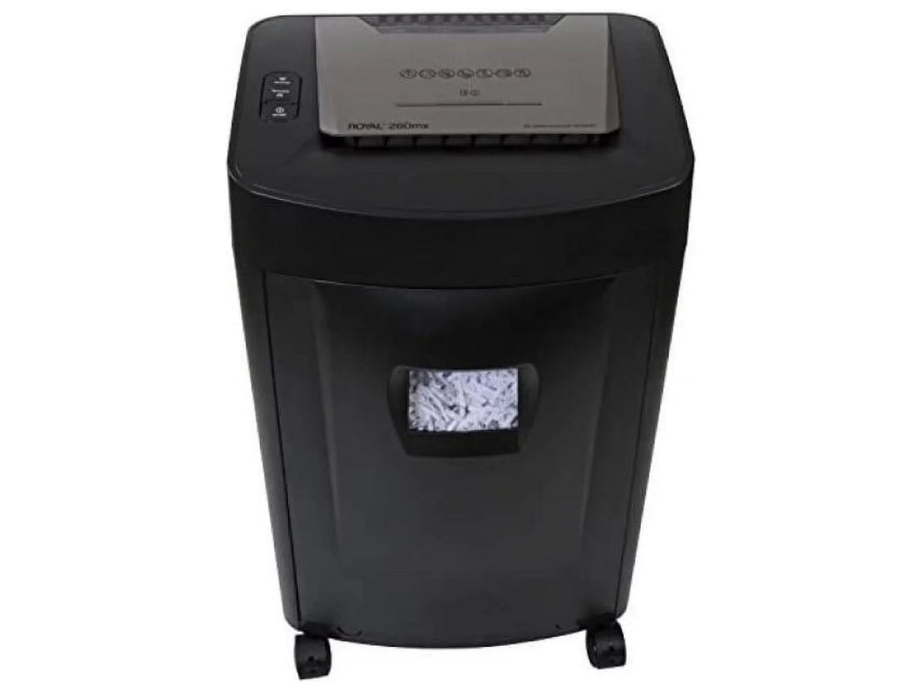 Royal 260MX Paper Shredder - Non-continuous Shredder - Cross Cut - 20 Per Pass - for shredding Paper, CD, DVD, Credit Card, Staples - 8.75" Throat - 1 Hour Run Time - 40 Minute Cool Down Time - 8