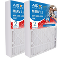 20x20x5 Air Filter MERV 11 Comparable to MPR 1000, MPR 1200 & FPR 7 Compatible with Goodman / Amana M2-1056 Premium USA Made 20x20x5 Furnace Filter 2 Pack by AIRX FILTERS WICKED CLEAN AIR.