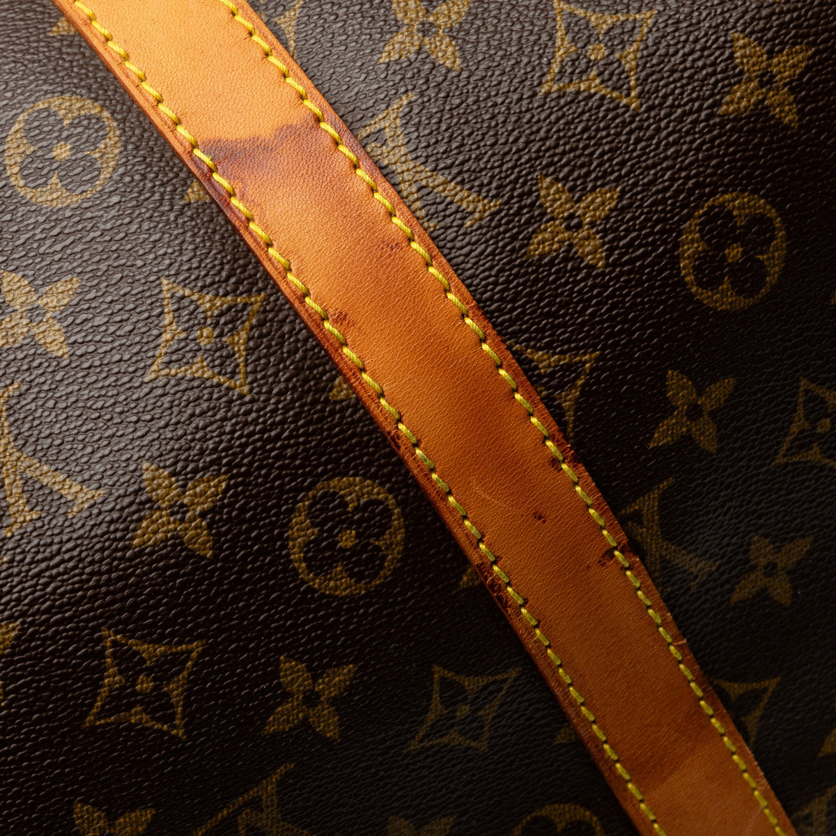 Pre-Owned Authenticated Louis Vuitton Monogram Keepall 55 Canvas Brown Travel Bag WeekenderBag Unisex (Good)