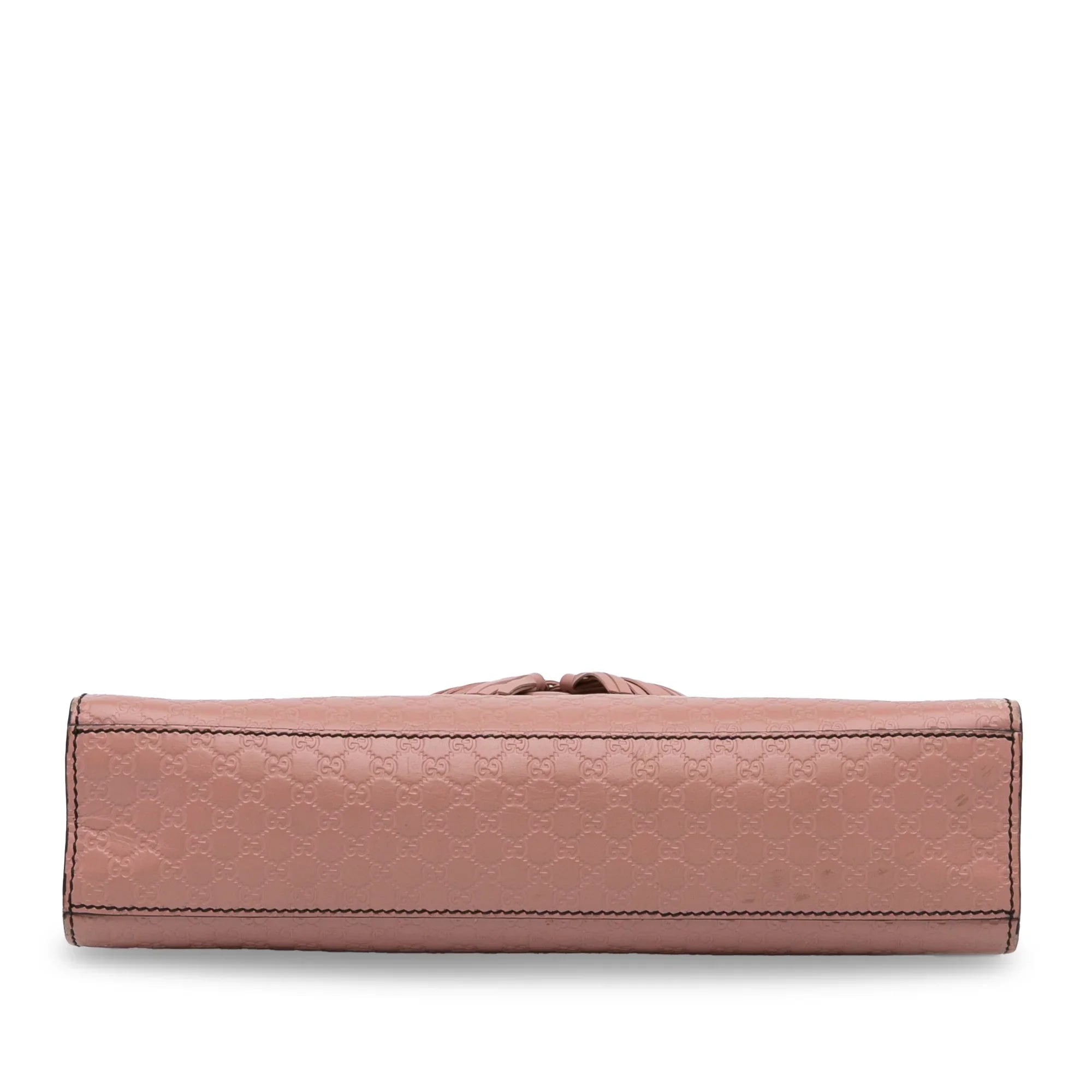 Pre-Owned Authenticated Gucci Medium Microguccissima Emily Shoulder Bag Calf Leather Pink Unisex (Good)