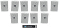 (10) JBL Control 23-1 White 3" Indoor/Outdoor 70v Commercial Wall Speakers + Amp