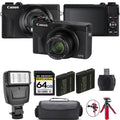Canon PowerShot G7 X Mark III Digital Camera (Black) + Extra Battery + Flash - 64GB Kit