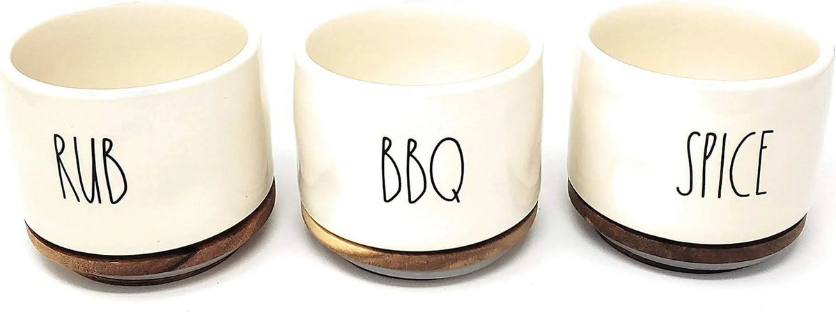 Rae Dunn Canister Set SPICE, BBQ, RUB
