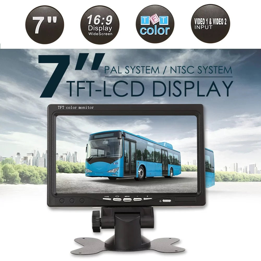 7'' Backup Camera and Monitor Kit System Back Parking Night Vision For Truck RV