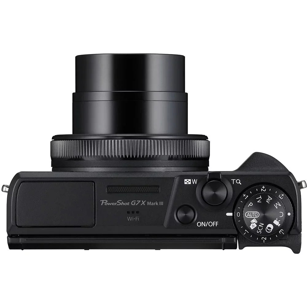 Canon PowerShot G7 X Mark III Digital Camera (Black) + Extra Battery + Flash - 64GB Kit