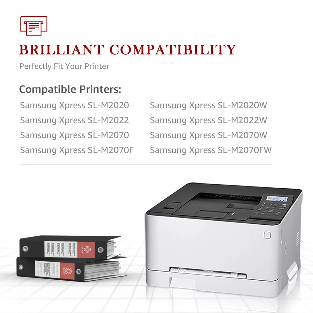 2-Pack MLT-D111S D111S 111S 111L MLT111S Compatible Toner Cartridge for Samsung MLT-D111S 111S Xpress SLM2020W M2022W M2070FW M2024 M2026W Printer (Black)