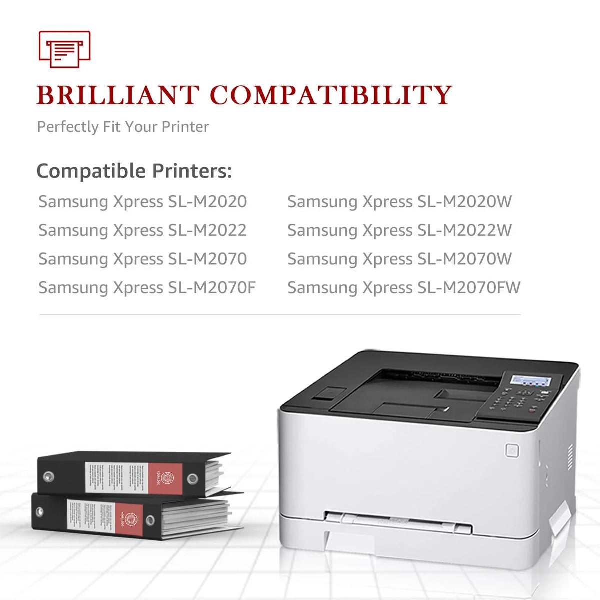 2-Pack MLT-D111S D111S 111S 111L MLT111S Compatible Toner Cartridge for Samsung MLT-D111S 111S Xpress SLM2020W M2022W M2070FW M2024 M2026W Printer (Black)