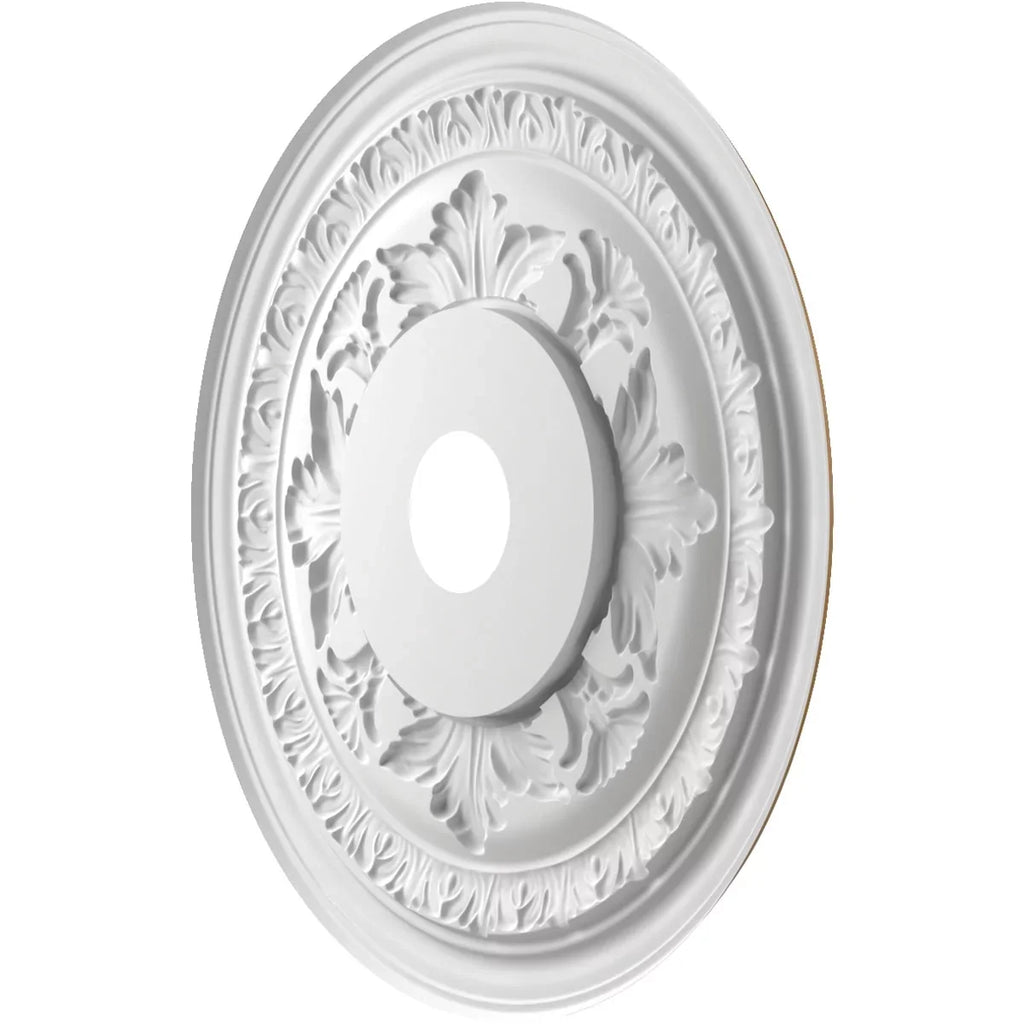 Ekena Millwork 22"OD x 3 1/2"ID x 1"P Baltimore Thermoformed Plastic Ceiling Medallion (Fits Canopies up to 7 3/4"), Metallic Gold Rush