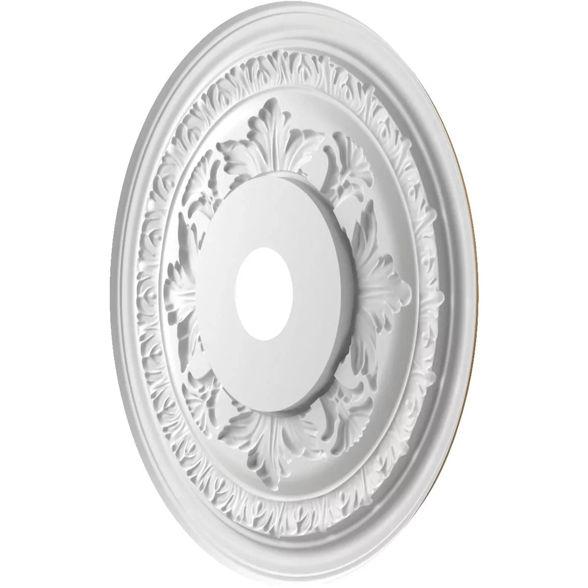 Ekena Millwork 22"OD x 3 1/2"ID x 1"P Baltimore Thermoformed Plastic Ceiling Medallion (Fits Canopies up to 7 3/4"), Metallic Gold Rush