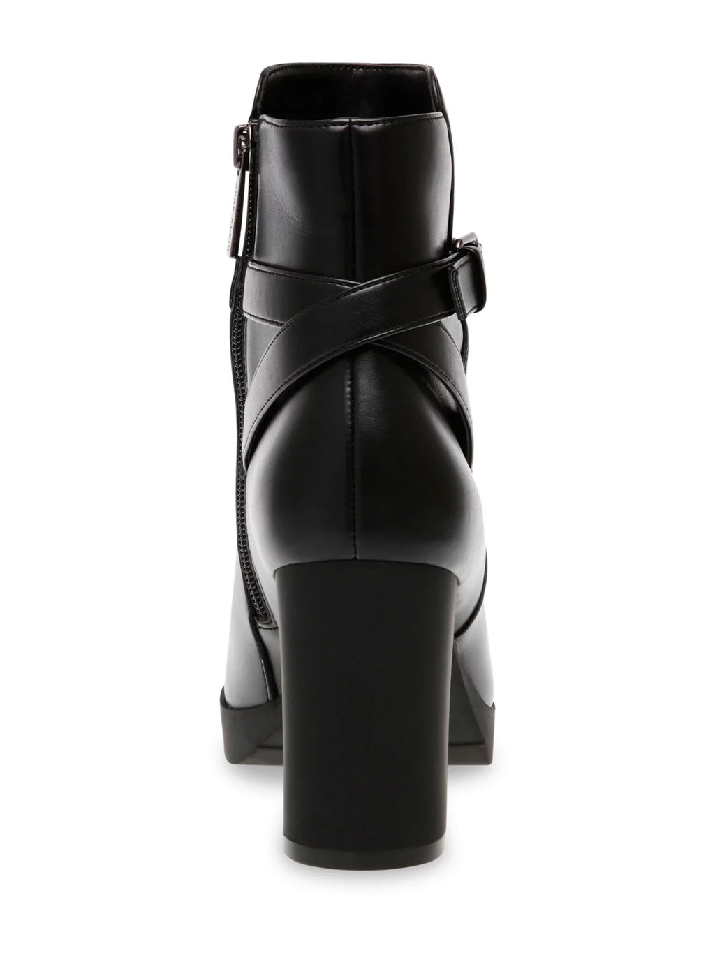 ANNE KLEIN Womens Black Buckle Accent Cushioned Heidi Round Toe Block Heel Zip-Up Dress Booties 6 M