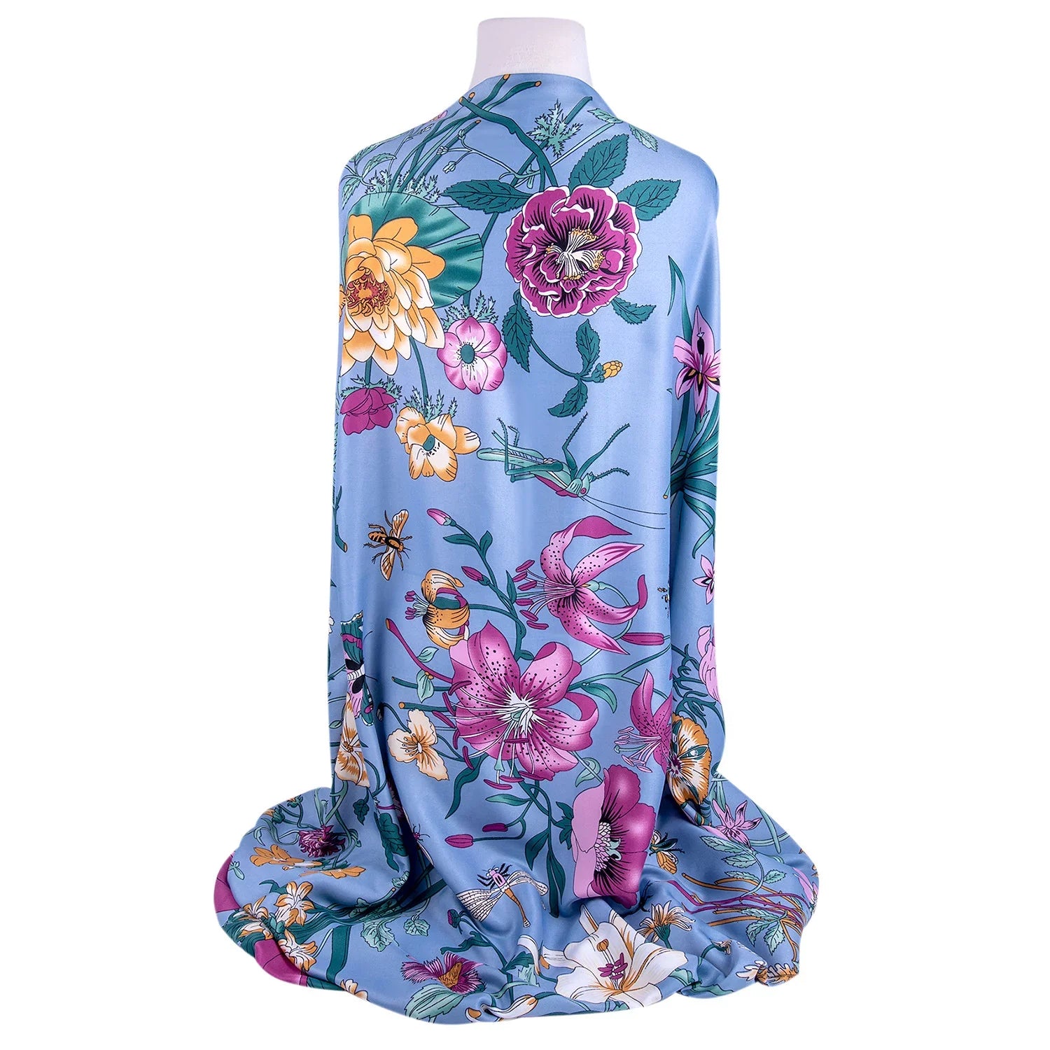 STP GOODS Evening Shawl and Wrap for Women Botany Lilac Silk Shawl 51x51'' (130 * 130 cm) Travel Scarf Tops Fashion Shawl for Wedding
