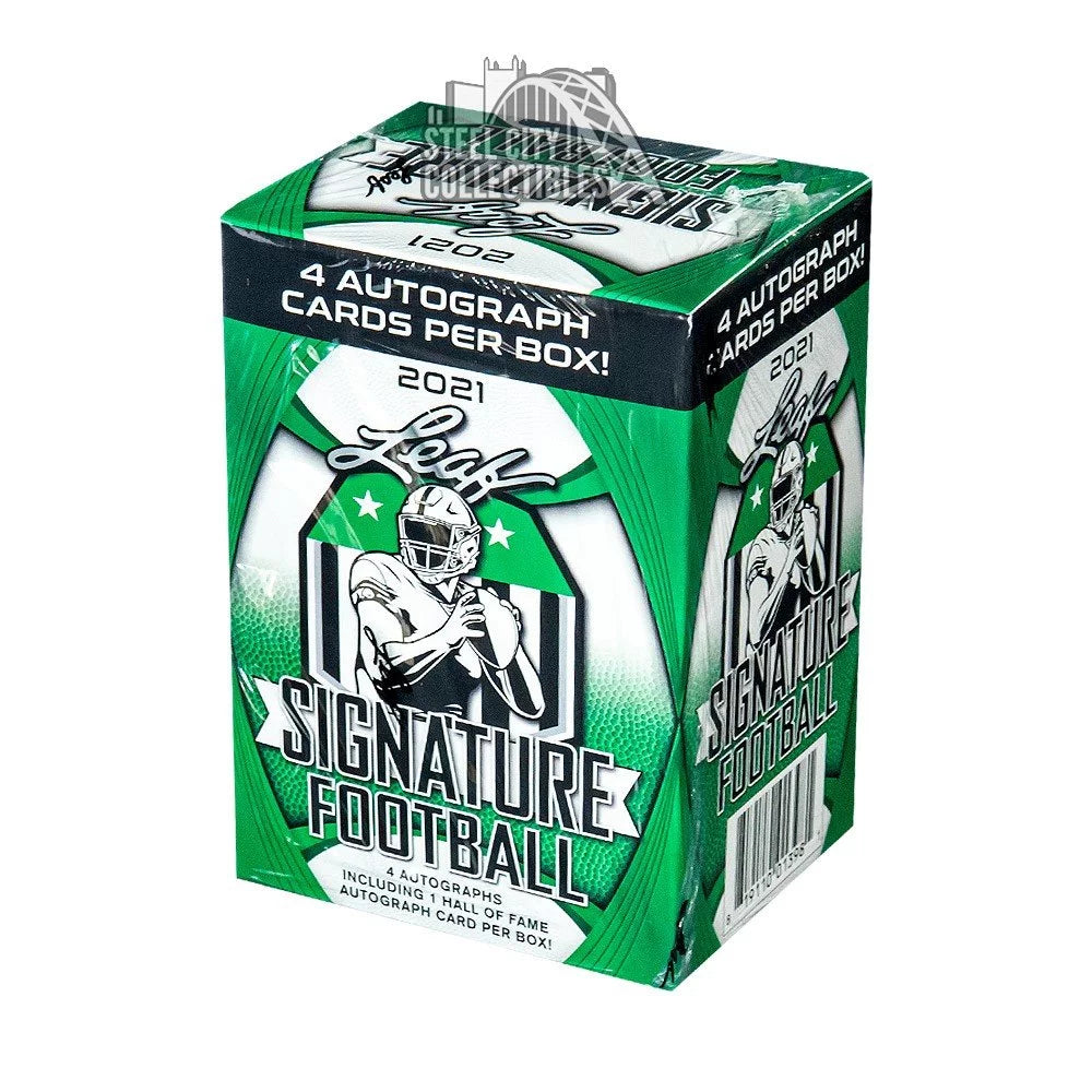 2021 LEAF SIGNATURE FOOTBALL BLASTER BOX - 4 AUTOGRAPH CARDS PER BOX!