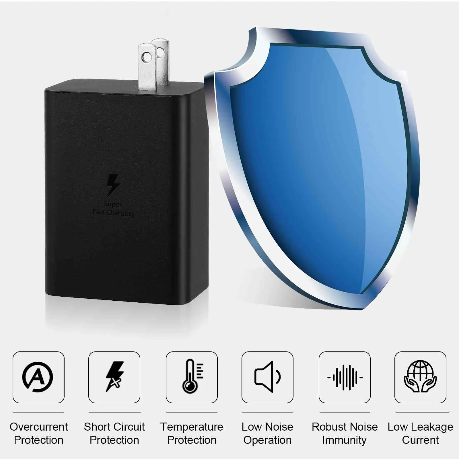 65W Fast Travel Charger with 3 Ports - USB & Dual USB-C - High-Speed Charging for Laptops, Phones vivo Y17/X27 Pro/S1 (China)/X27/iQOO iPhone, Samsung Galaxy, Google Pixel, , Steam Deck