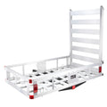 Hitch Mount Cargo Carrier 47x28x6 in 500lb and Folding Ramp Fits 2" Receiver