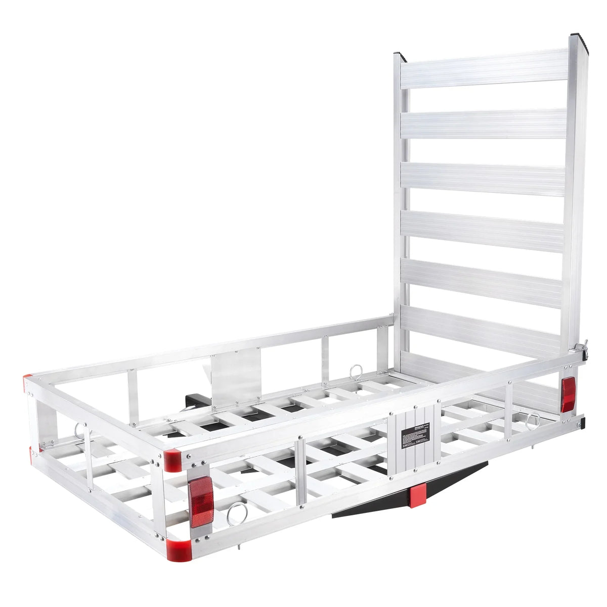 Hitch Mount Cargo Carrier 47x28x6 in 500lb and Folding Ramp Fits 2" Receiver