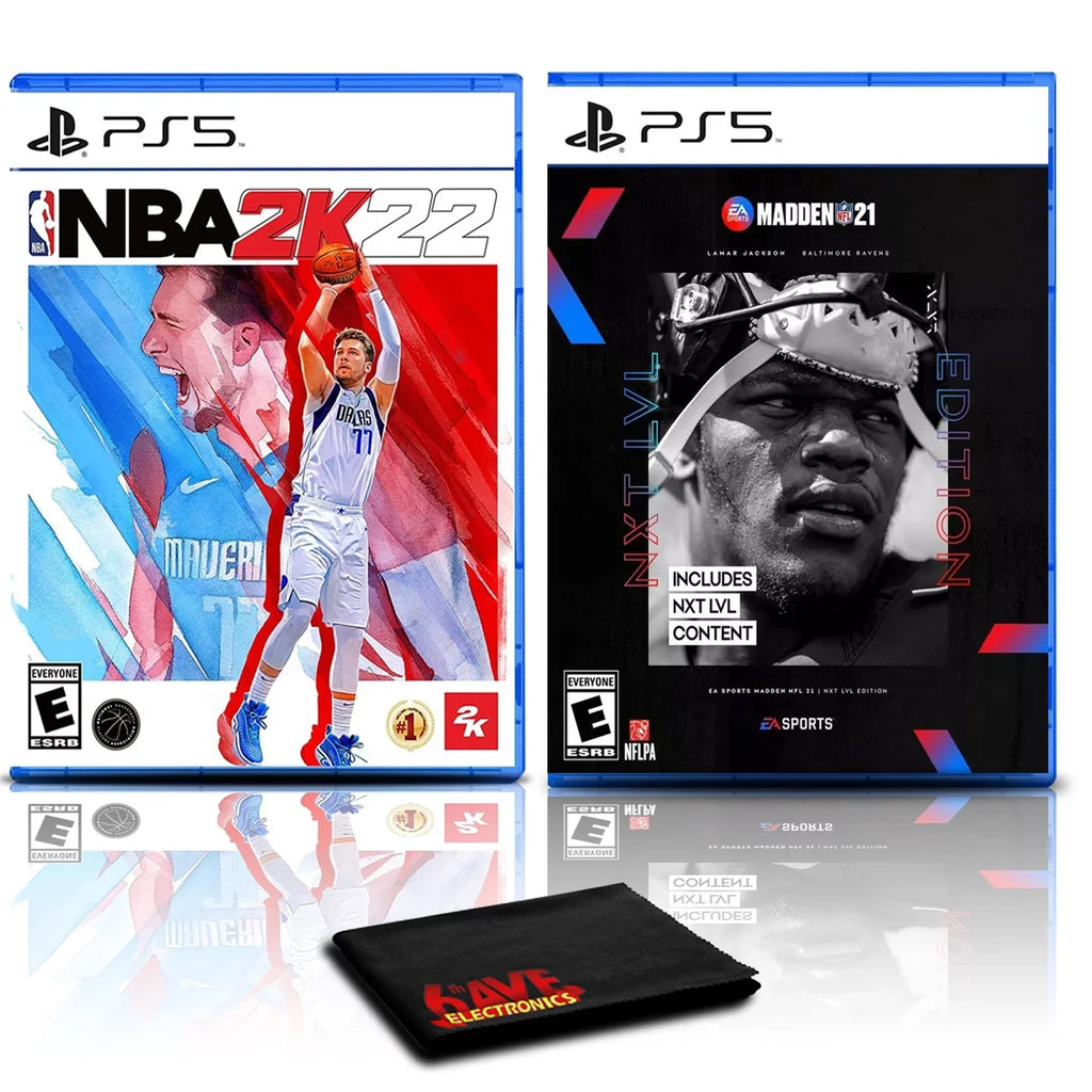 NBA 2K22 and Madden NFL 21 Next Level Edition - Two Games for PlayStation 5