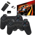 Wireless Retro Game Console, Plug and Play Video Game Stick Built in 10000+ Games,9 Classic Emulators, 4K High Definition HDMI Output for TV with Dual 2.4G Wireless Controllers