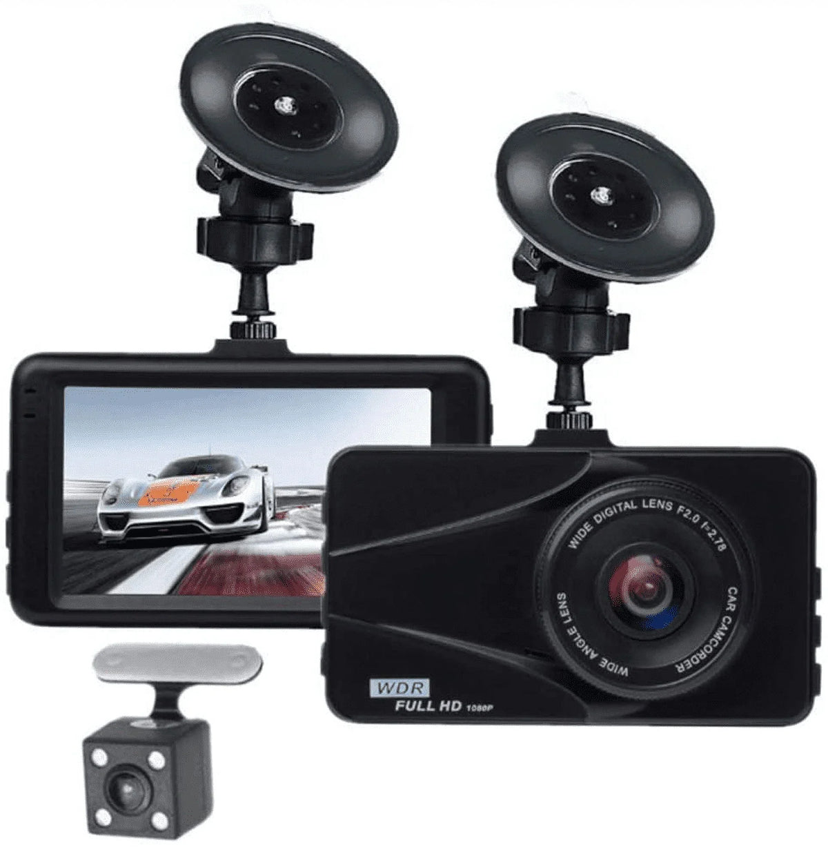 T670 Plus DVR Dash Cam For Bentley Dual Travel Recorder Full HD 3" LCD Screen 170° Wide Angle, WDR, G-Sensor, Loop Recording Motion Detection Excellent Video Images