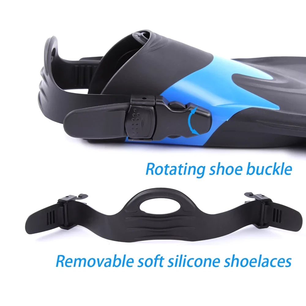 WHALE Adjustable Heel Swim Fins Perfect for Snorkeling and Water