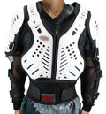 Perrini White CE Approved Full Body Armor Motorcycle Jacket Spine Protection -4XL