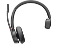 Poly Voyager 4310-M Teams Certified Headset With Charge Stand - Stereo, Mono - Wired/Wireless - Bluetooth - 164 ft - 20 Hz - 20 kHz - Over-the-head - Binaural - Ear-cup - 4.92 ft Cable - ...