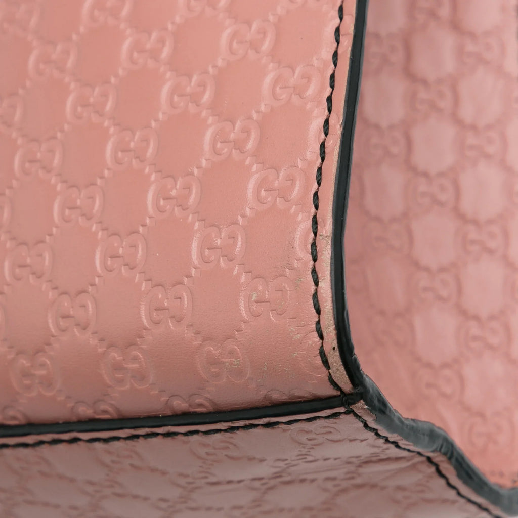 Pre-Owned Authenticated Gucci Medium Microguccissima Emily Shoulder Bag Calf Leather Pink Unisex (Good)