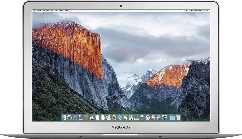 Apple Air 13-inch (i7 2.2GHz, 512GB SSD) (Early 2015, MMGF2LL/A) - Silver Bundle with Black Zipper Sleeve + Laptop Starter Kit + Cleaning Kit (Refurbished)