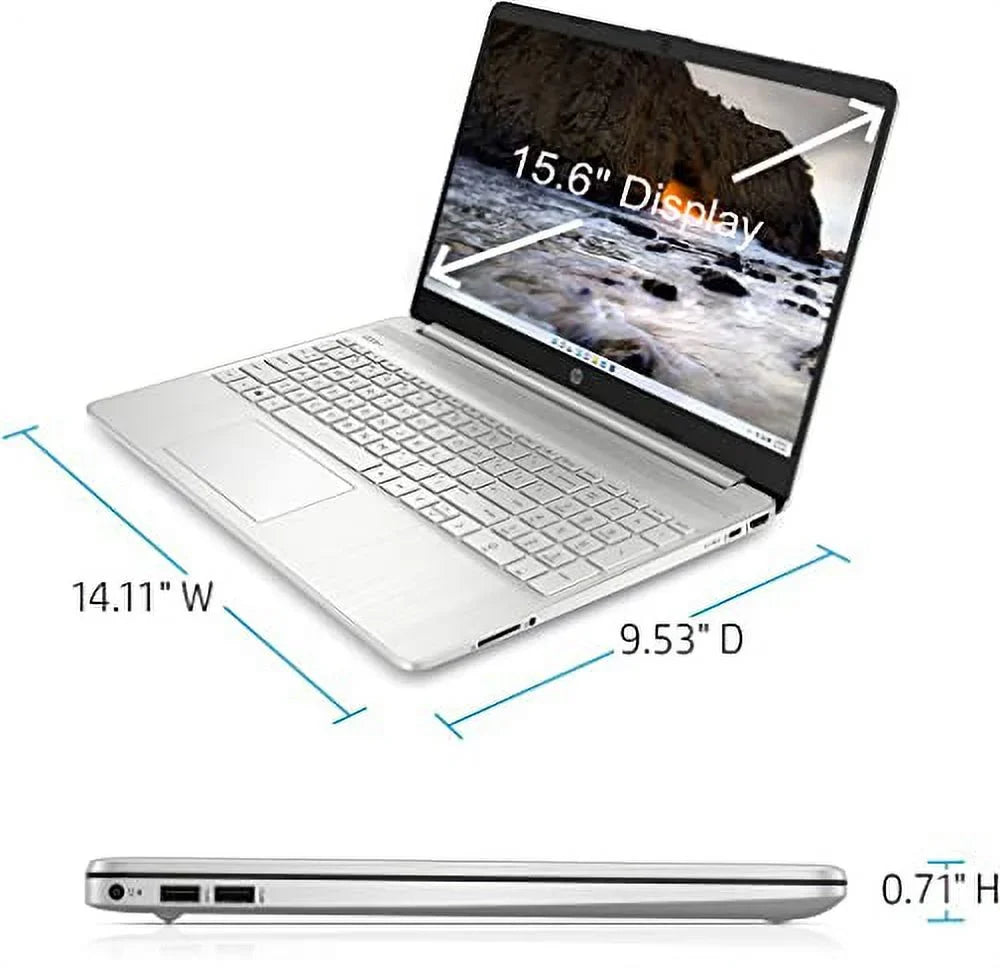 2023 Newest Laptop, 15.6" Touchscreen Display, Intel Core i3-1115G4 Processor, 32GB RAM, 1TB SSD, Intel Iris Xe Graphics, Wi-Fi, Bluetooth, Webcam, Windows 11 Home in S Mode, Natural Silver