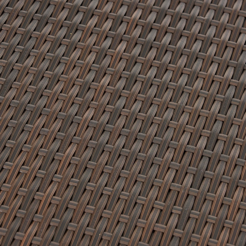 Emil Outdoor Multi-brown Wicker Rectangle Table