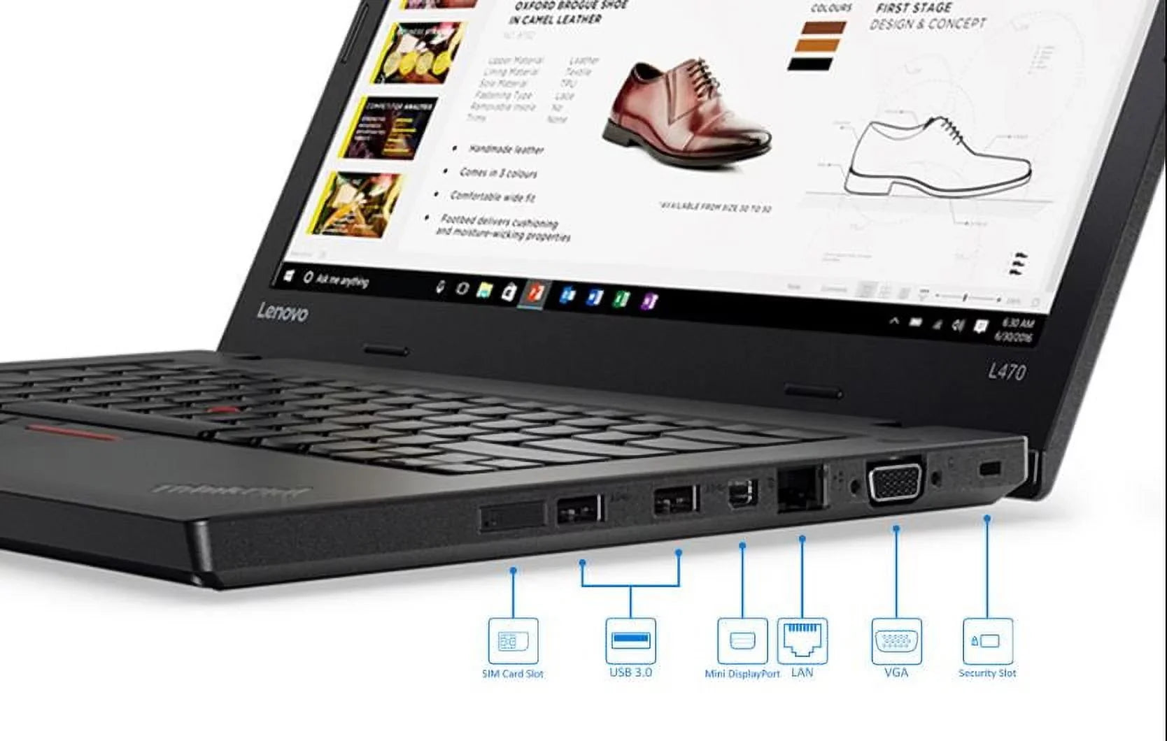 Restored Thinkpad L470 W10Dg 14" Laptop Intel Core i5 2.40 GHz 8GB 250 GB W10P (Refurbished)