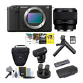 Sony Alpha ZV-E1 Mirrorless Camera with 50mm Lens, Grip, and Mic (Black) Kit