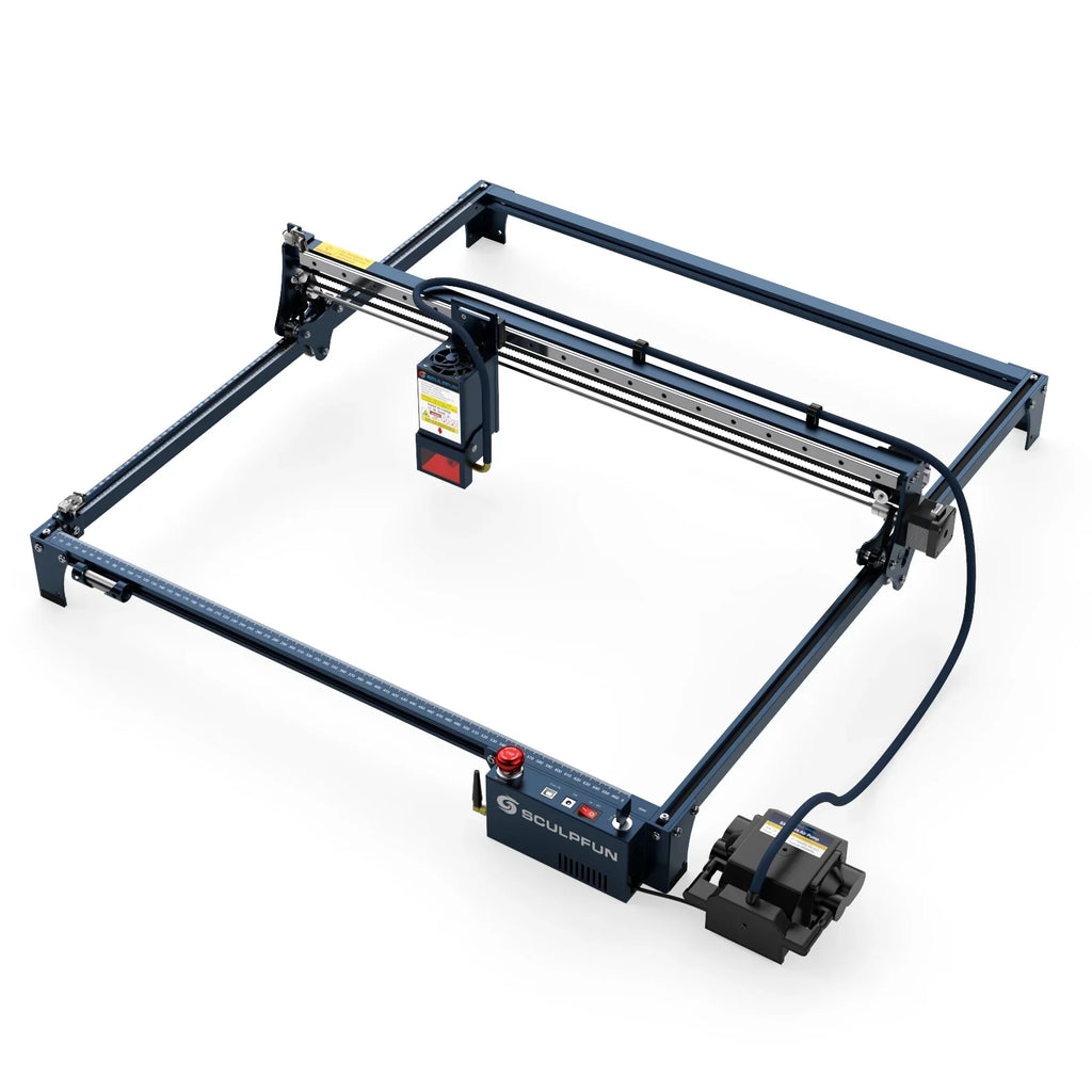 SCULPFUN-2 Engraving Machine,S30 With Air 600mm Area Walnut Cherry Air Assist Cometx S30 Hine Includes Kit Air S30 Hine 600x600mm 22w With Auto S30 22w With Assist 600x 600mm Lens Eye Includes