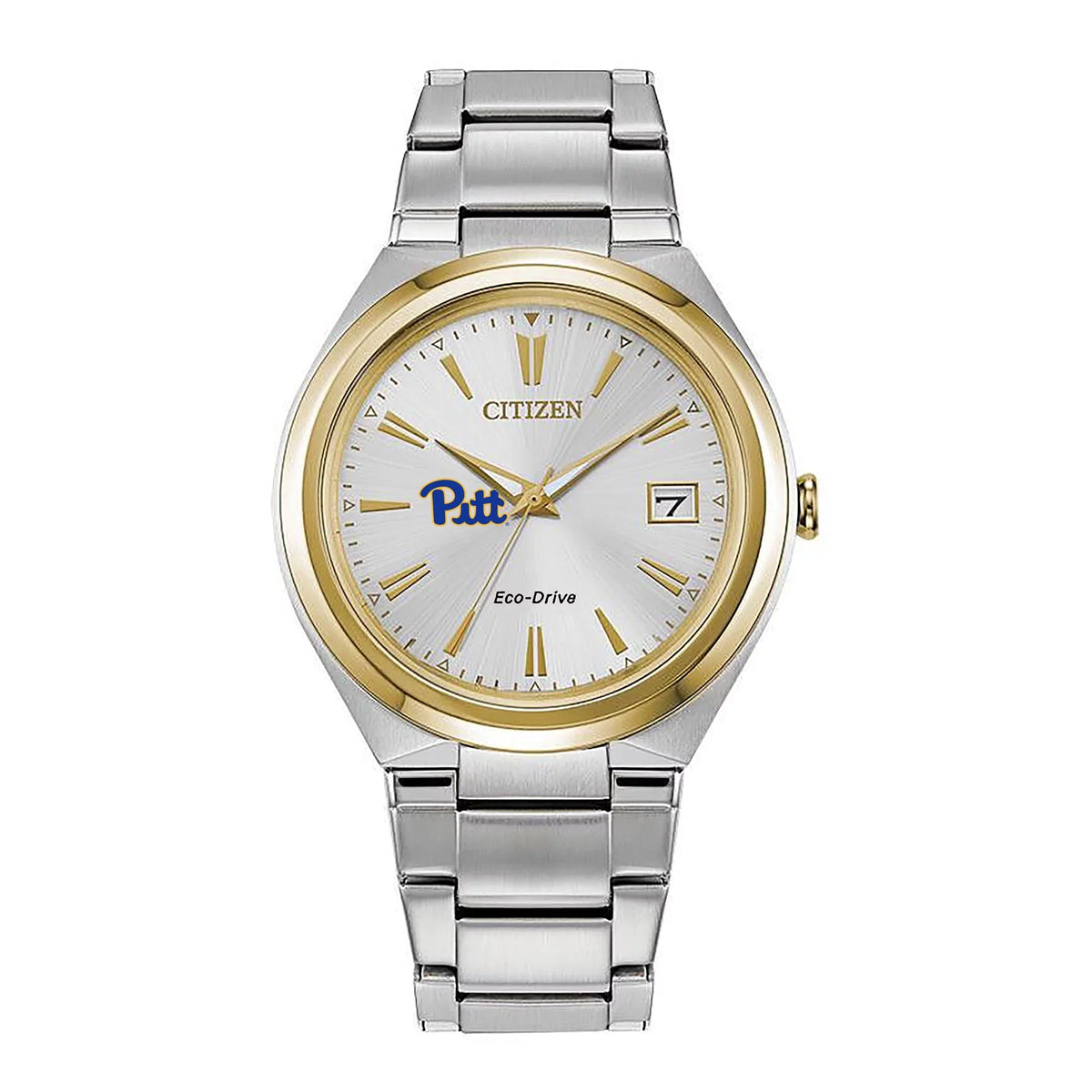 Women's Silver/Gold Pitt Panthers Citizen Eco-Drive Two-Tone Watch