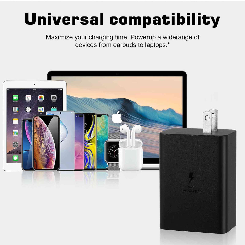 65W Fast Travel Charger with 3 Ports - USB & Dual USB-C - High-Speed Charging for Laptops, Phones vivo Y17/X27 Pro/S1 (China)/X27/iQOO iPhone, Samsung Galaxy, Google Pixel, , Steam Deck