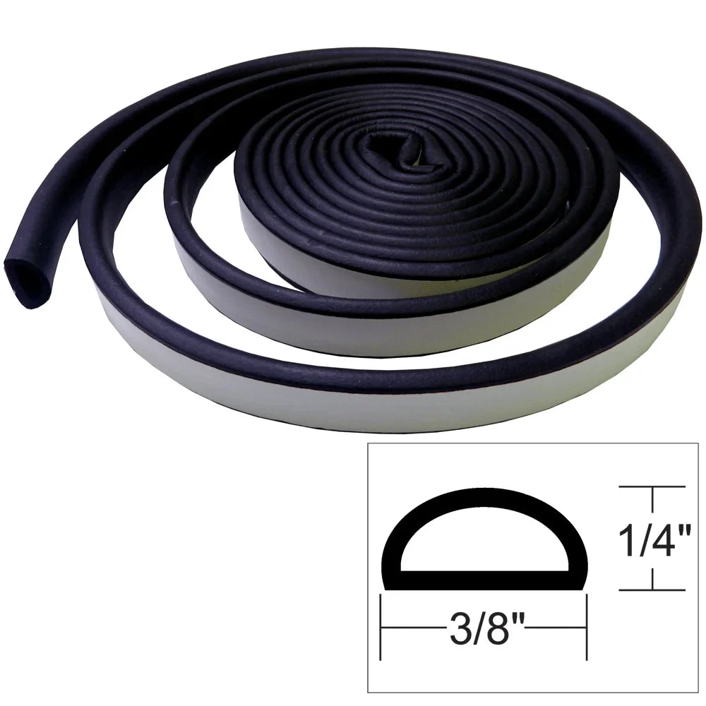 TACO Marine V30-1333B10-1 Weather Seal Tape - 1/4" x 3/8" x 10', Black