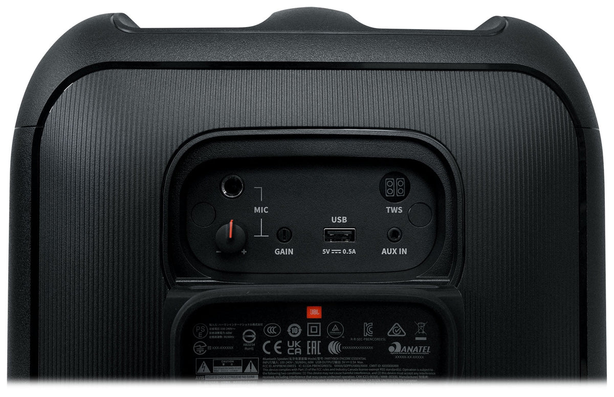 JBL Partybox Encore Essential Portable Compact Party Speaker w LED+Wireless Mics