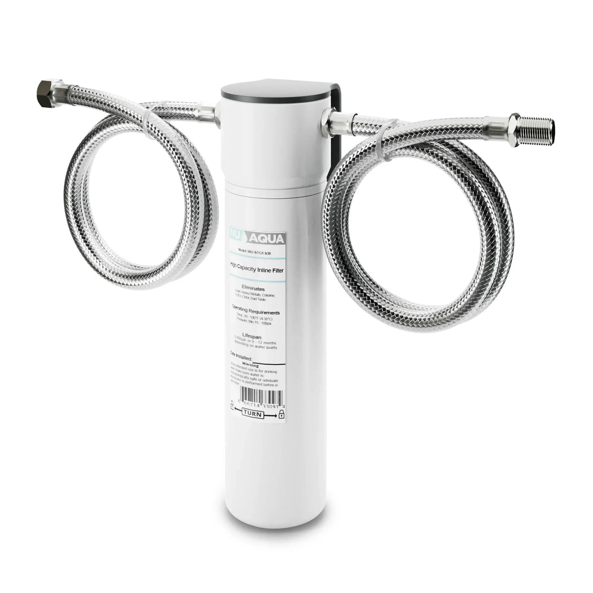 NU Aqua Undersink 3/8" Quick Change 1 Stage Filtration System
